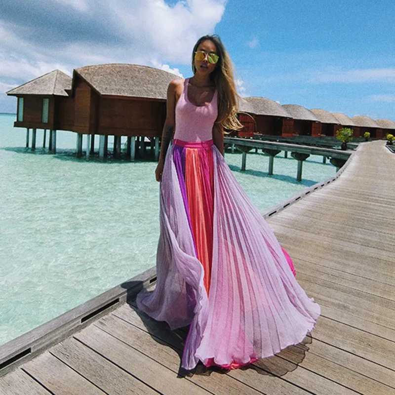 

Beach Tunics Bikini Cover Up Dress Beachwear For Women Women's Swimsuits On Swimsuit Woman Wear Summer 2019 Purple White Pink