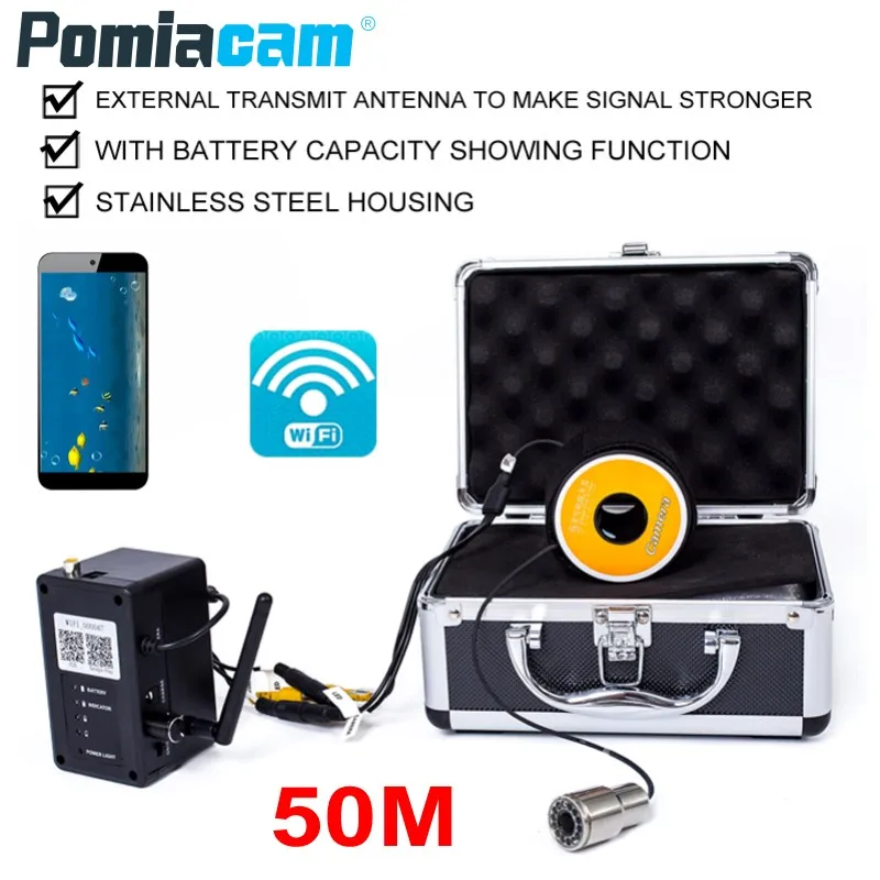 WF13WSL 2.4G Wireless Wifi Underwater Fishing Camera 12pcs LED 50M Fish