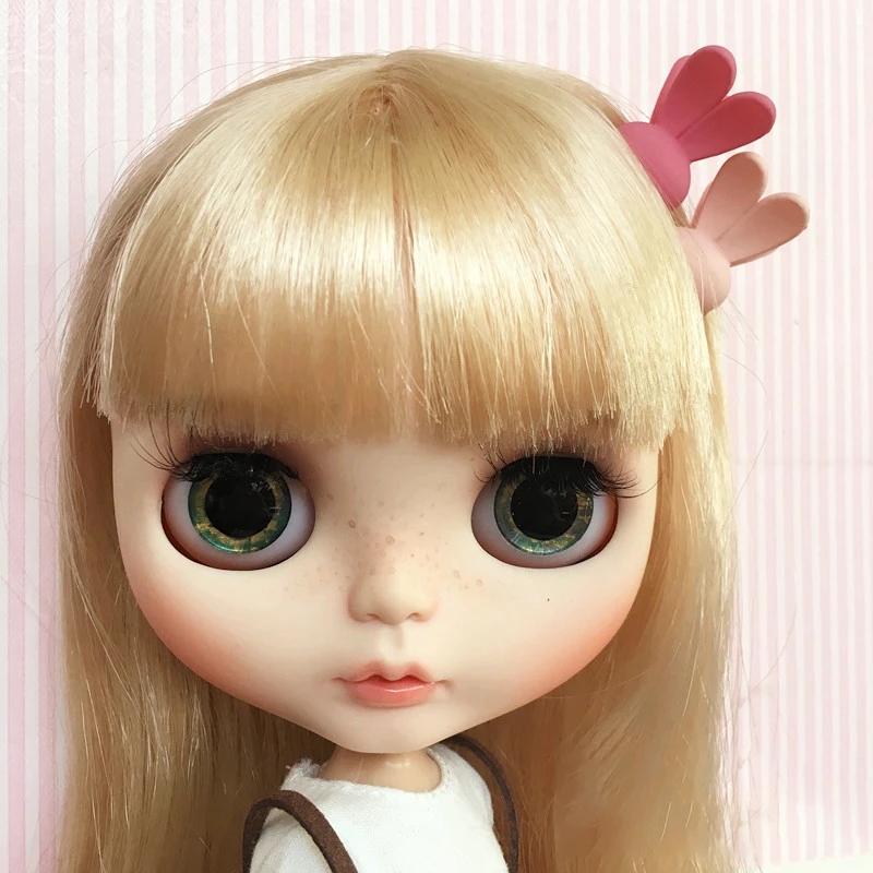 

5PCS/lot Candy Color Rabbit Hair Clips Dull Polish Cute Hair Clips for blyth azone 1/6 bjd dolls Accessories