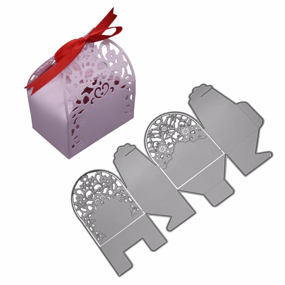 

Hollow Out Gift Box Metal Cutting Dies New 2018 Stencils Candy Box Dies Scrapbooking Snijmal en Embossing Troqueles Craft Dies