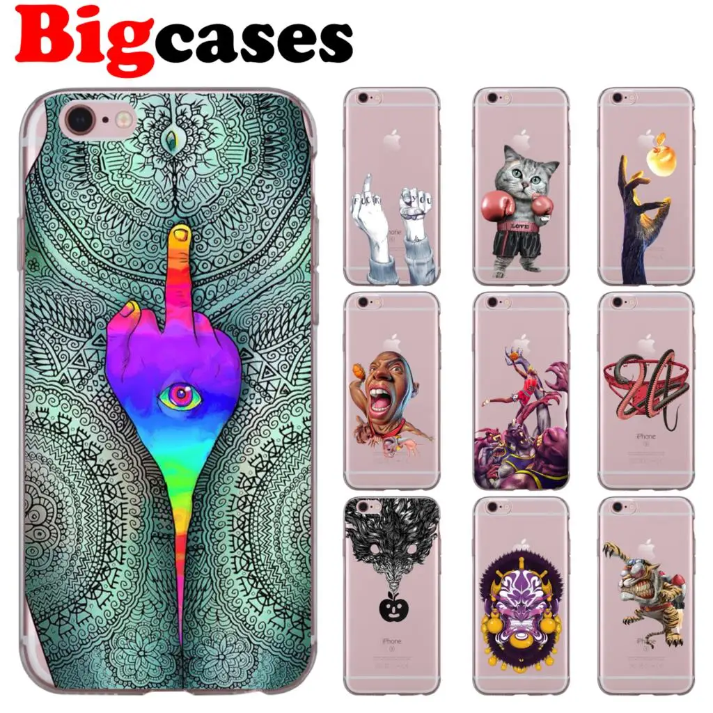 Для iphone XS Max XR X 8 7 6 S Plus 5 5S SE 5C 4S Чехол Мягкий ТПУ классный Силиконовый маска со злым