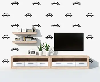 

24pcs Taxi wall stickers for kids room boys bedroom wall decal removablle vinyl DIY wall art sticker classic cars mural A695