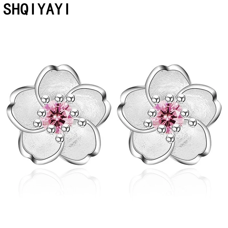 

SHQIYAYI Small CZ Crystal Stud Earrings For Women Fashion Jewelry Cubic Zirconia Accessories Female Ladies Brithday Gift .WE226