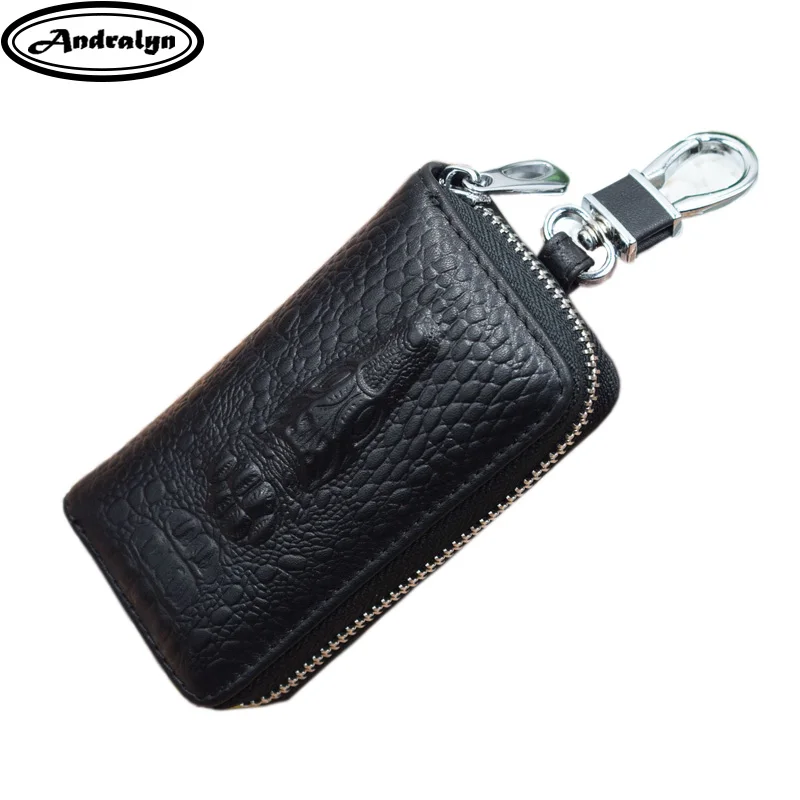 

Brand New Arrival Men's Genuine Leather Car Key Holder Wallets Alligator Pattern Long Design Key Case Wallet Male Housekeeper