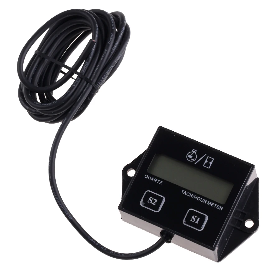 2018 Digital Engine Tach Hour Meter Tachometer battery replaceable