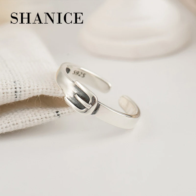 

SHANICE 2018 Authentic 925 Sterling Silver Rings Women Open Finger Ring Fashion Belt Korean Style Sterling Silver Jewelry Gift