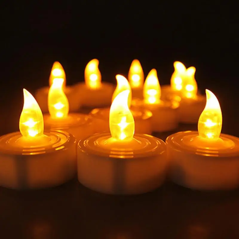 Светодиодный светильник в форме свечи, светящиеся украшения для домашнего праздника, свадьбы, дня рождения, дома, настольные электронные светодиодные свечи, бесдымная беспламенная свеча