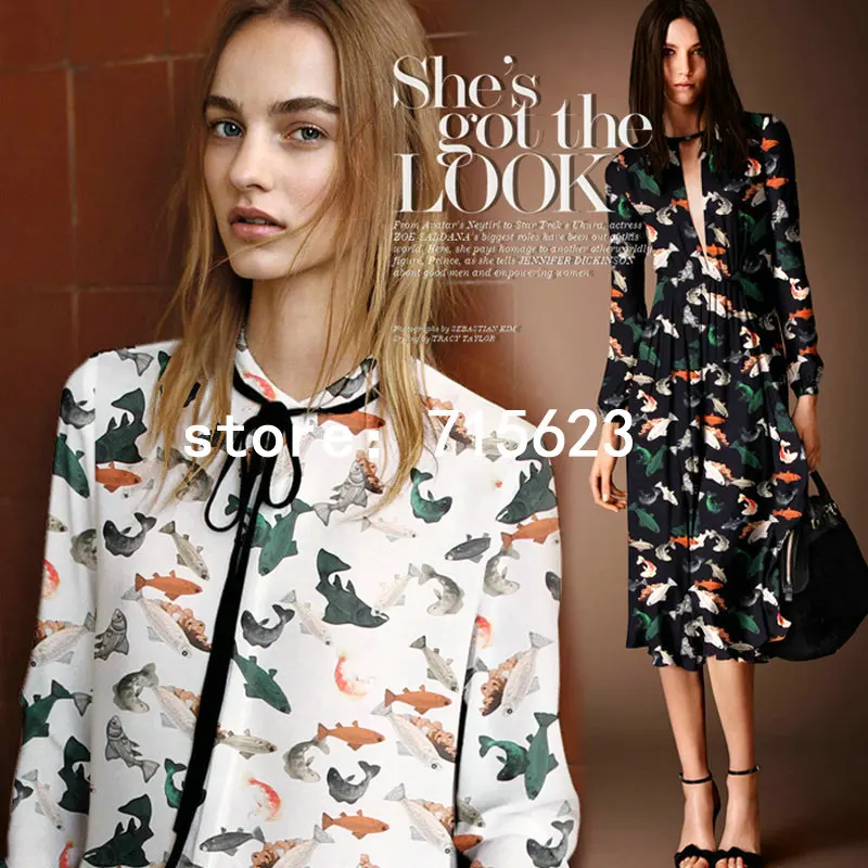 

Design Printed width 135cm Silk Crepe De Chine Fabric For Silk Dress pure silk Shirt and dress H1CDC56
