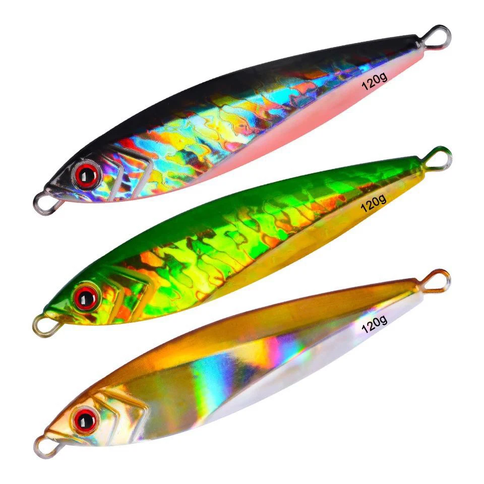 

1PC Jigging Lead Head 120G/11CM Metal Jig Slow Jig Fishing Lure Balancer Paillette Knife Wobbler Carp Artificial Hard Bait