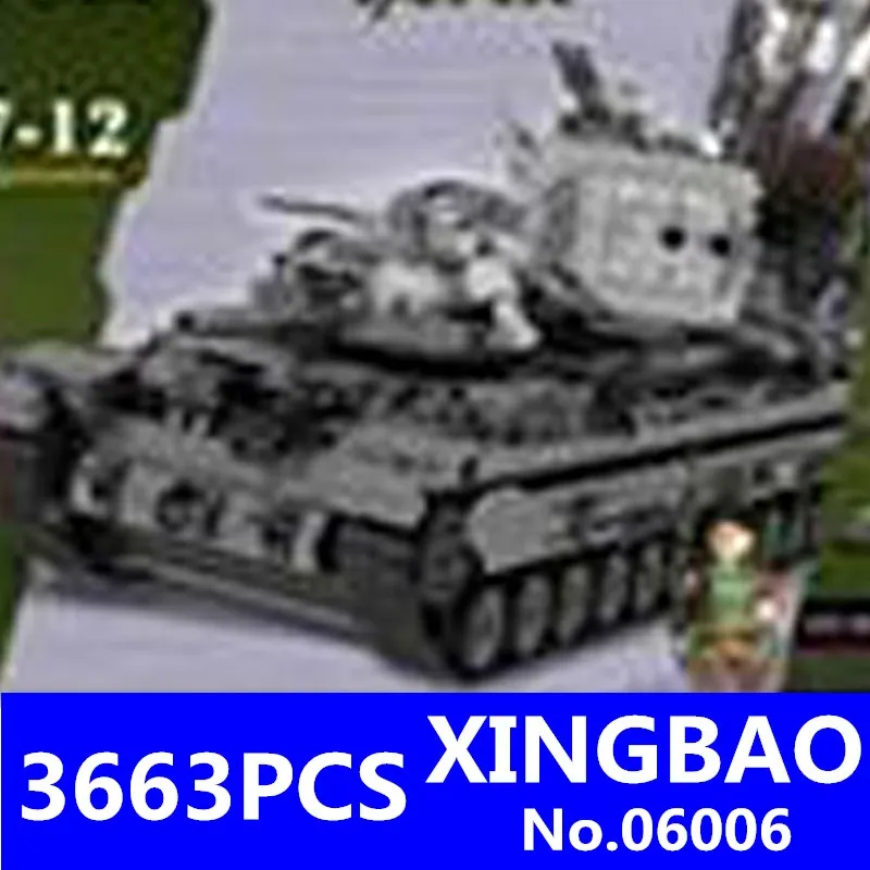 

KV-2 Tank Set XingBao 06006 3663Pcs Creative MOC Military Series Children Educational Building Blocks Bricks Toys for Children