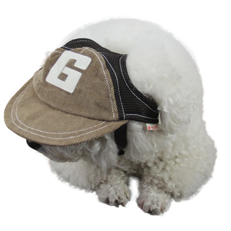 Регулируемый красивый головной убор для собак Отдых Путешествия солнцезащитный крем Спортивная Кепка дышащая бейсбольная собака Вельветовая шапка