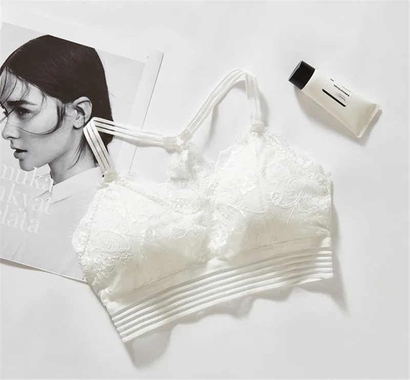 

Women Lace Floral Bralette Bralet Bra Bustier Padded Bras Wrapped bra