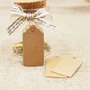 Etiqueta de embalaje 100 piezas marrón Kraft/Negro/blanco etiquetas de papel DIY Etiqueta de vieiras regalo de boda Etiqueta de decoración 2*4 cm ► Foto 2/6