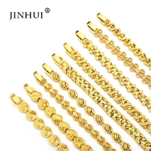 Трендовый Африканский Эфиопский позолоченный браслет-цепочка 24K для мужчин и женщин, роскошные подарки, браслет в дубайском стиле, ювелирные изделия, подарки