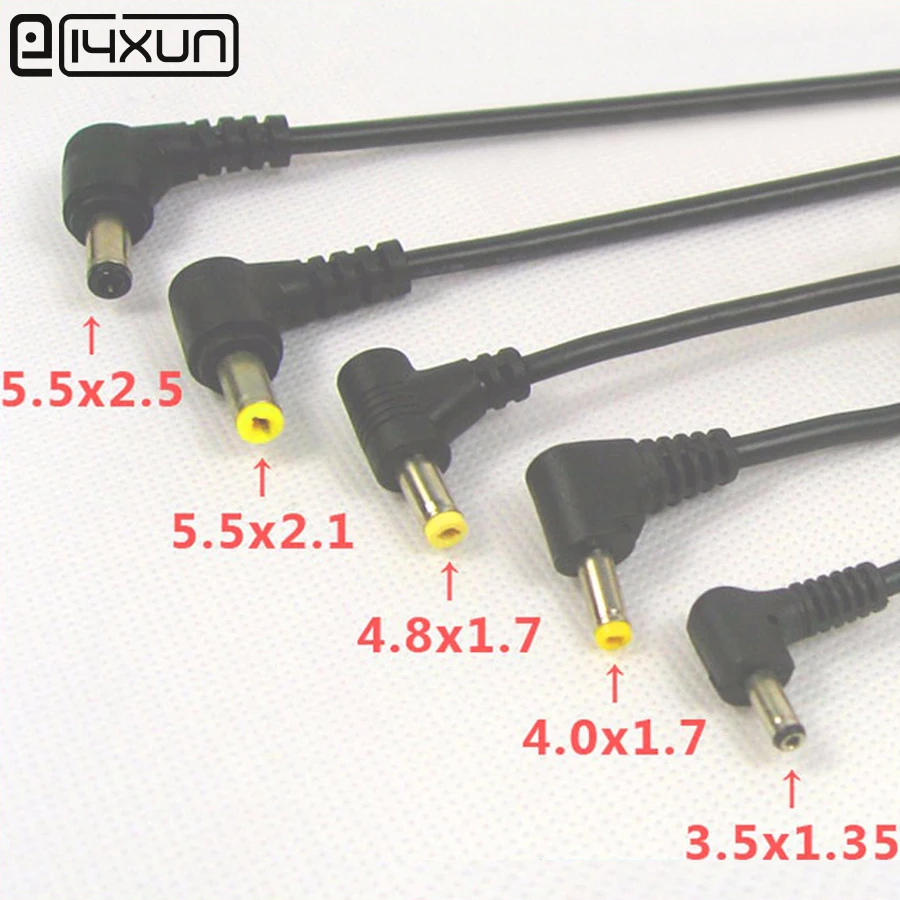 10 шт. 5,5x2,5 мм 5,5x2,1 мм 4,8x1,7 мм 4,0x1,7 мм 3,5x1,35 мм разъем питания постоянного тока с кабелем штекеры соединитель Адаптер общая длина 30 см