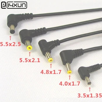 

10pcs 5.5x2.5mm 5.5x2.1mm 4.8x1.7mm 4.0x1.7mm 3.5x1.35mm DC Power Plug with Cable Male Plugs Connector Adaptor Total Length 30cm