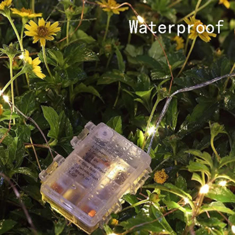 Remote Control & Timer  16.5 FT 5M 50 Leds Copper Wire Warm White  Battery Powered LED String Lights Starry Lights Fairy lights 