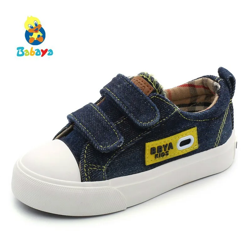 

High Quality 2018 Autumn New Children Casual Shoes Boys Girls Canvas Shoes Denim Comfortable Student Fashion Kids Shoes