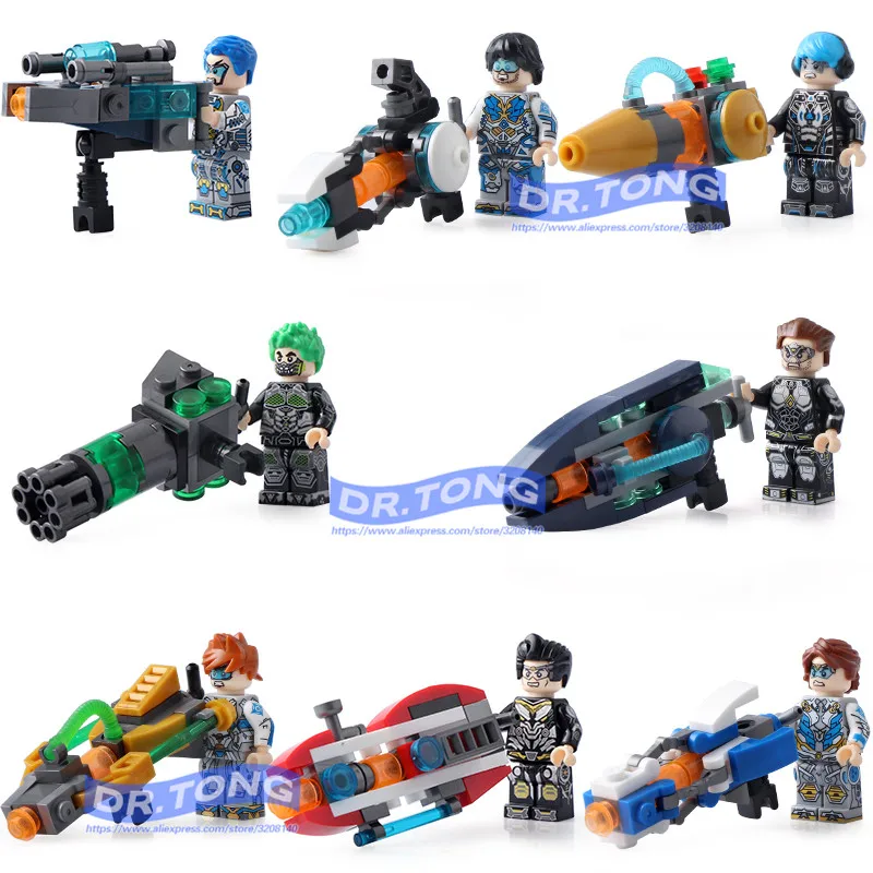 

DR.TONG 80pcs/lot Military Bricks Fighter Military Personnel Commando Special Forces Weapons Building Blocks Toys