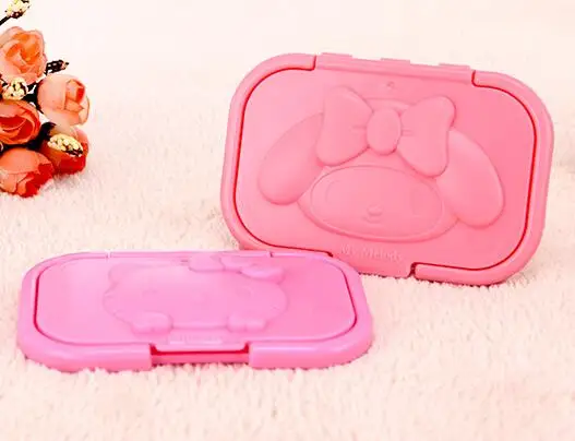 (5 Pcs/Lot) Cartoon Melody Car Room Wet Wipes Tissue Reusable Lid Cover