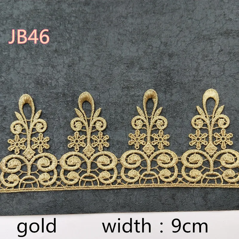 CHICKNIT Широкий 90 мм золото серебро вышивка Корона голова цветок шестерни кружево отделка для шитья ткань аксессуары JB46