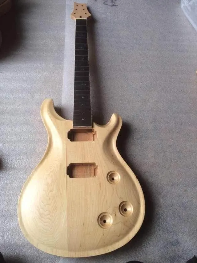 

One piece of unfinished electric guitar , guitar builder for luthier