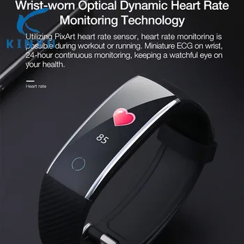 

New Intelligent heart rate blood pressure exercise bracelet IP68 waterproof sleep tracker colorful Strap USB charging smart band