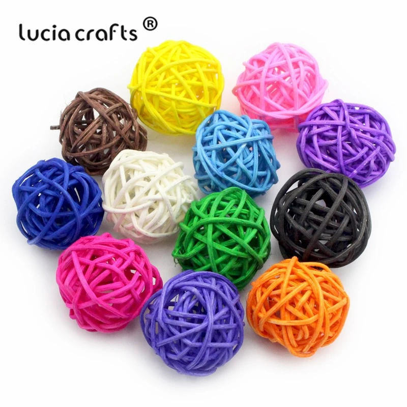 Lucia crafts 3 см/5 см/9 см/10 см/12 см случайный Свадебный Декоративный ротанговый шар
