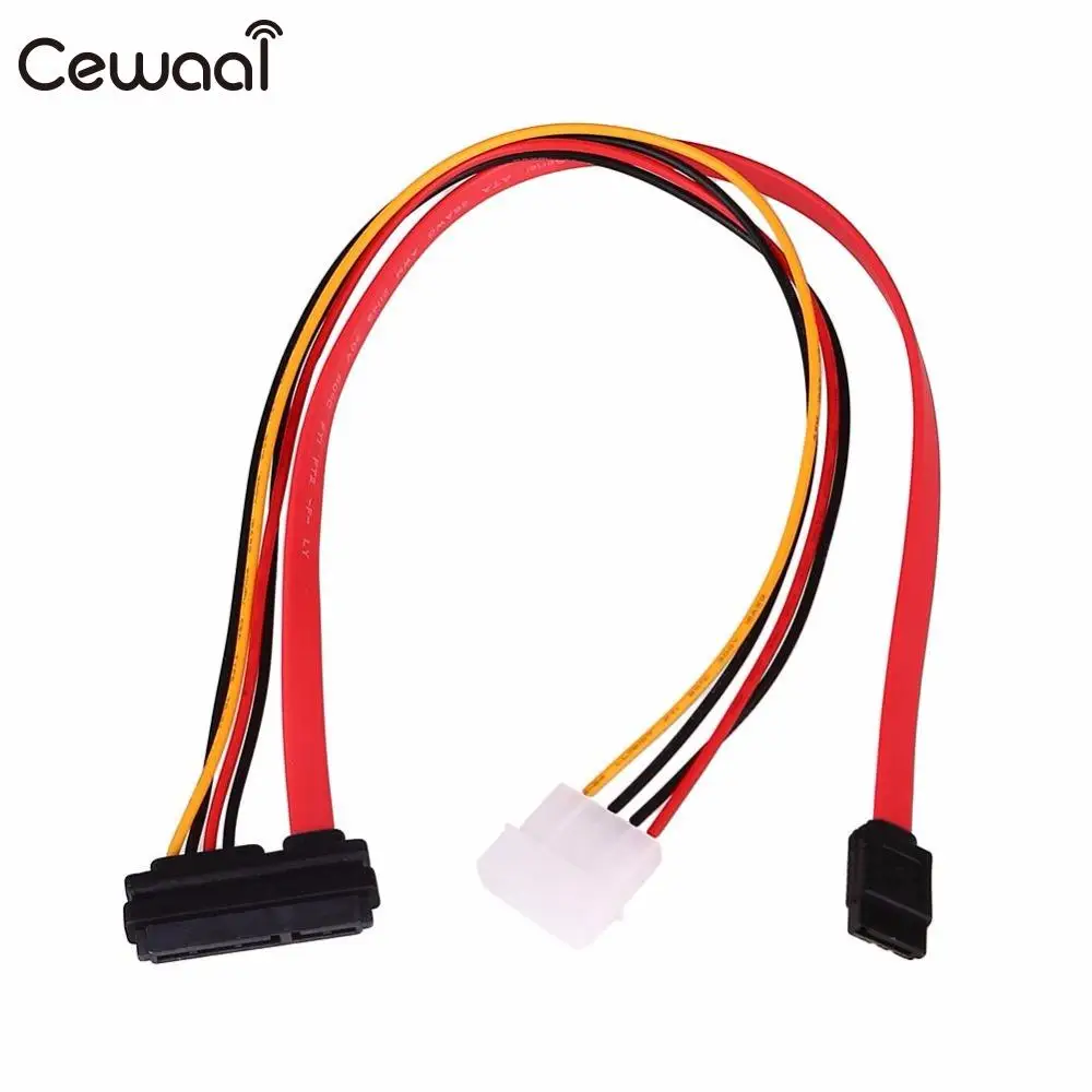 

Cewaal new 2.5/3.5 Inch 40CM SATA HDD Assemble Line Combo 15Pin Power + 7Pin Data Cable Lead SATA Interface