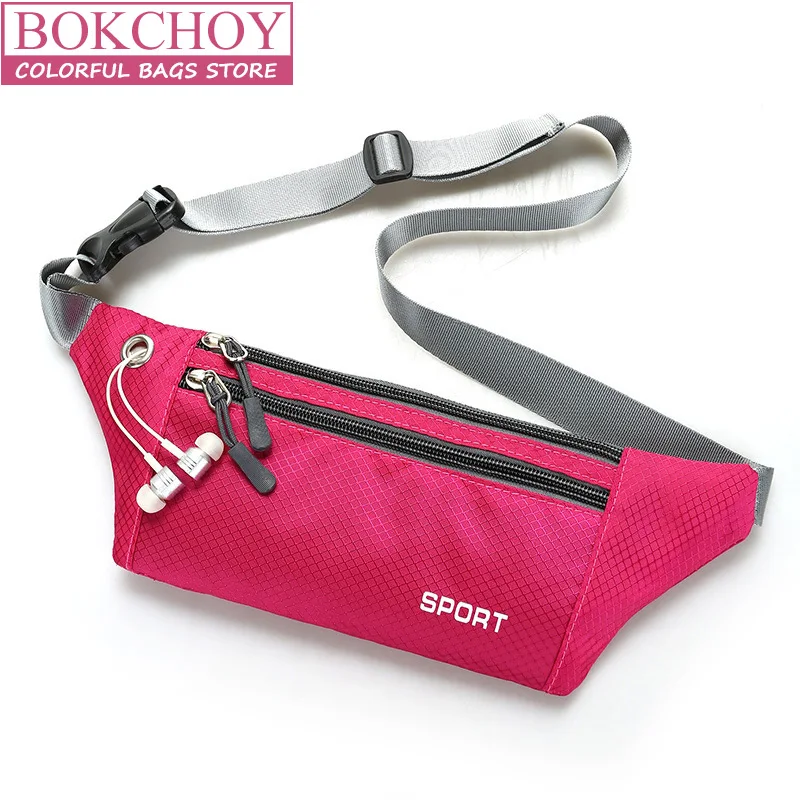 

Waist Pack Round Belt Bag with Earphone Hole Nylon men women Hip Bag Use As chest handbag Free shipping mesh