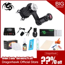 Набор для перманентного макияжа, роторная машина, набор с ЖК-дисплеем, мини Силовые Иглы, педаль для татуировки, переключатель питания