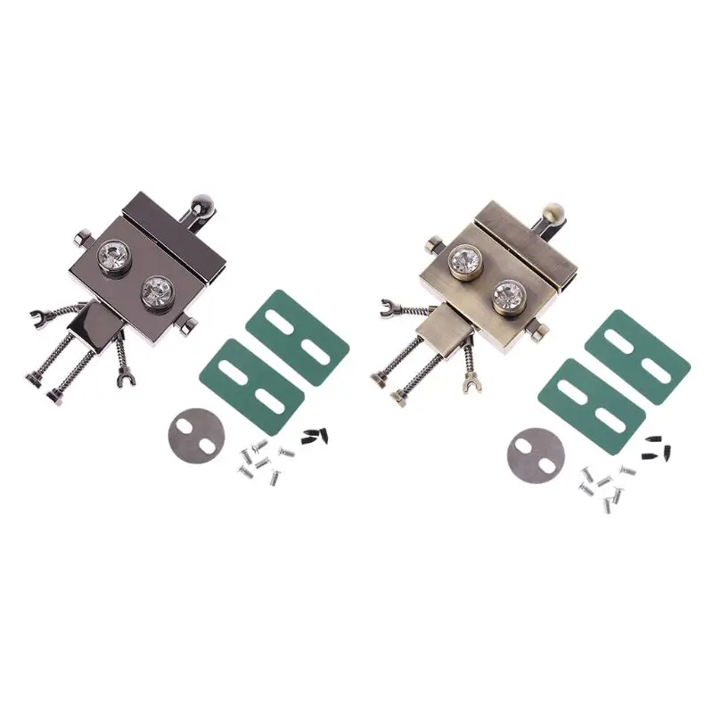 В форме робота застежка поворотный замок поворотные замки металлическая фурнитура для DIY сумки Сумка Кошелек