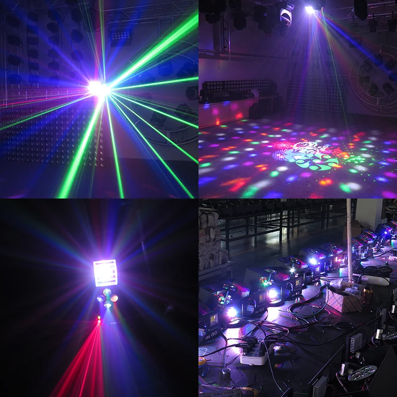 Imrex светодиодный лазерный светильник 4в1 сценический светильник гобо стробоскоп бабочка Дерби Многофункциональный DMX DJ диско КТВ светильник