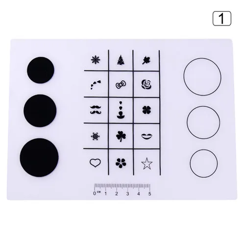 3 шт мини Силиконовый коврик для стемпинга ногтей практический коврик портативный дизайн ногтей DIY Маникюрный Инструмент - Цвет: 1