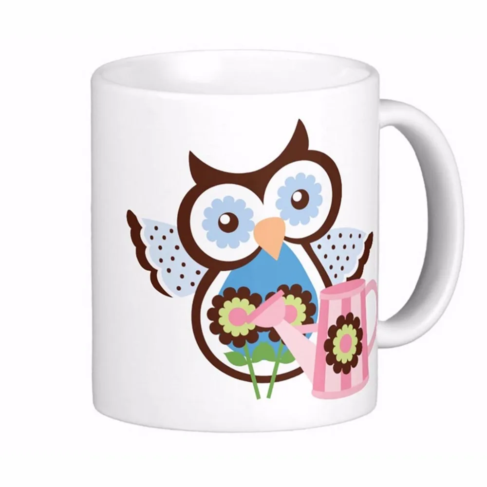 Cartoon Owl High Quality White Coffee Mugs Tea Mug Customize Gift By