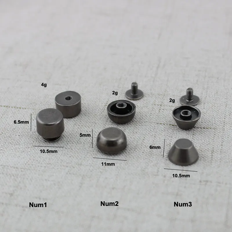 50 шт. 10 шт. старая Серебряная литая головка колонны винтовая заклепка для сумок аппаратные декоративные заклепки DIY сумка нижние заклепки с