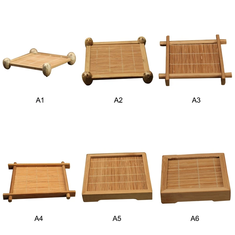 Бамбуковый Коврик для чашки мульти-дизайн Изолированный подстаканник чайная чашка коврик для украшения чайного стола Японский чай ism декоративный
