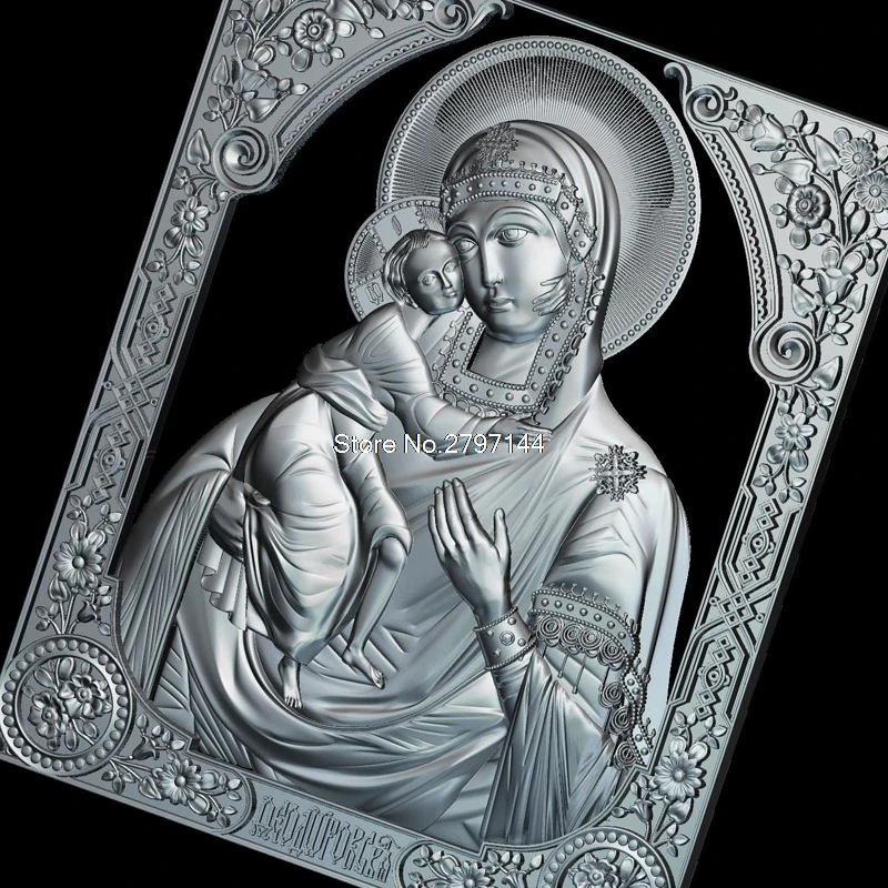 Икона Бога Теодора 3d фигурка формат STL Религия 3D для ЧПУ в формате STL|for cnc|3d stl models3d