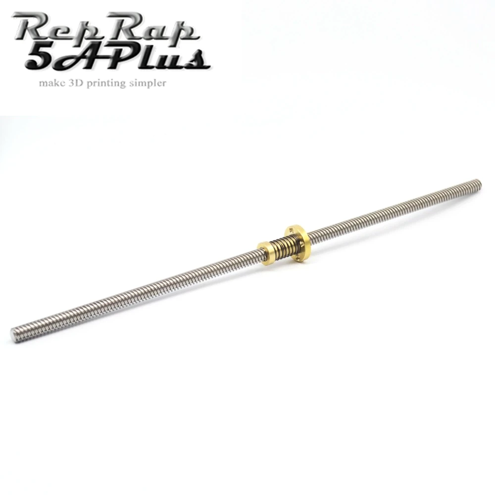 

T8*8 mm Lead Screw 400 mm Lead 8mm Trapezoidal Spindle Screw T Shape Rod with Anti backlash Spring Loaded Nut for 3D Printer