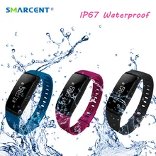 Smarcent V07 умный Браслет крови Давление часы монитор сердечного ритма фитнес pulsometro трекер PK ID107 mi2