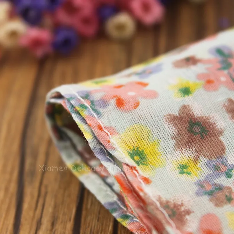 CURCYA пасторальные цветы элегантные дамские платки хлопок/Топ качественный носовой платок для женщин носовой платок подарок для девочки