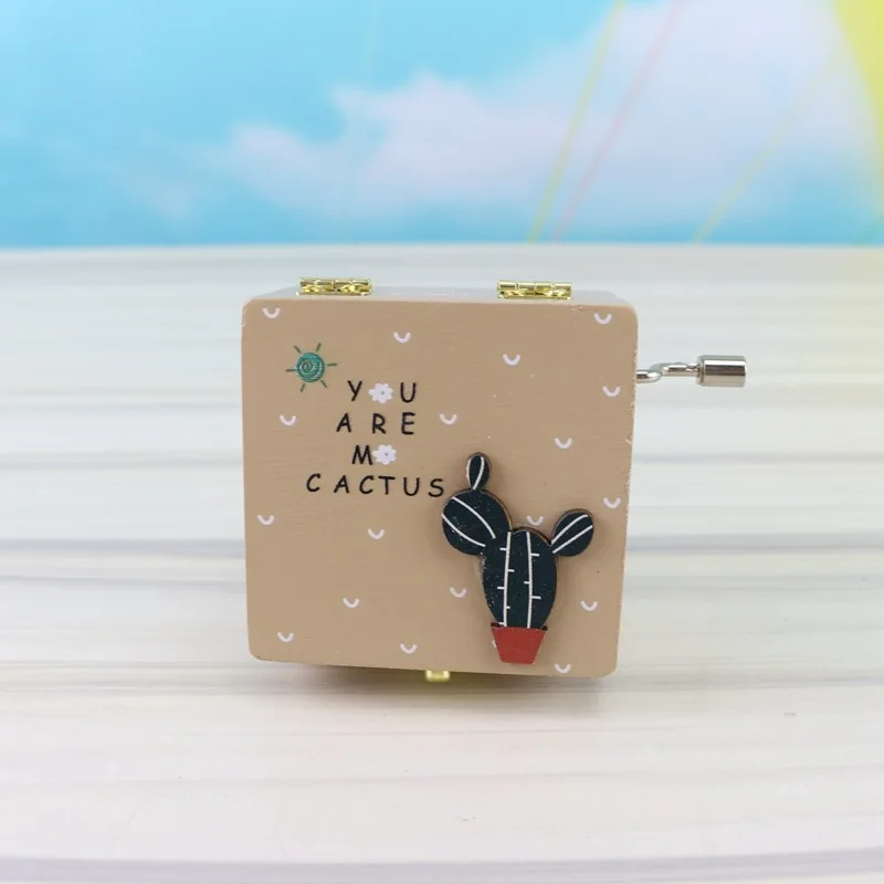 Caja creativa de música de Cactus de madera tallada antigua caja de música de mano belleza regalo de navidad regalo de año nuevo regalo de cumpleaños Caja creativa de música de Cactus de madera tallada antigua caja de música de mano belleza regalo de navidad regalo de año nuevo regalo de cumpleaños