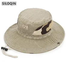 SILOQIN стиль мужская плоская кепка летние ретро джинсовые хлопковые Панамы мужские модные ветряные веревки фиксированные папа Рыбалка шляпа козырек шляпа