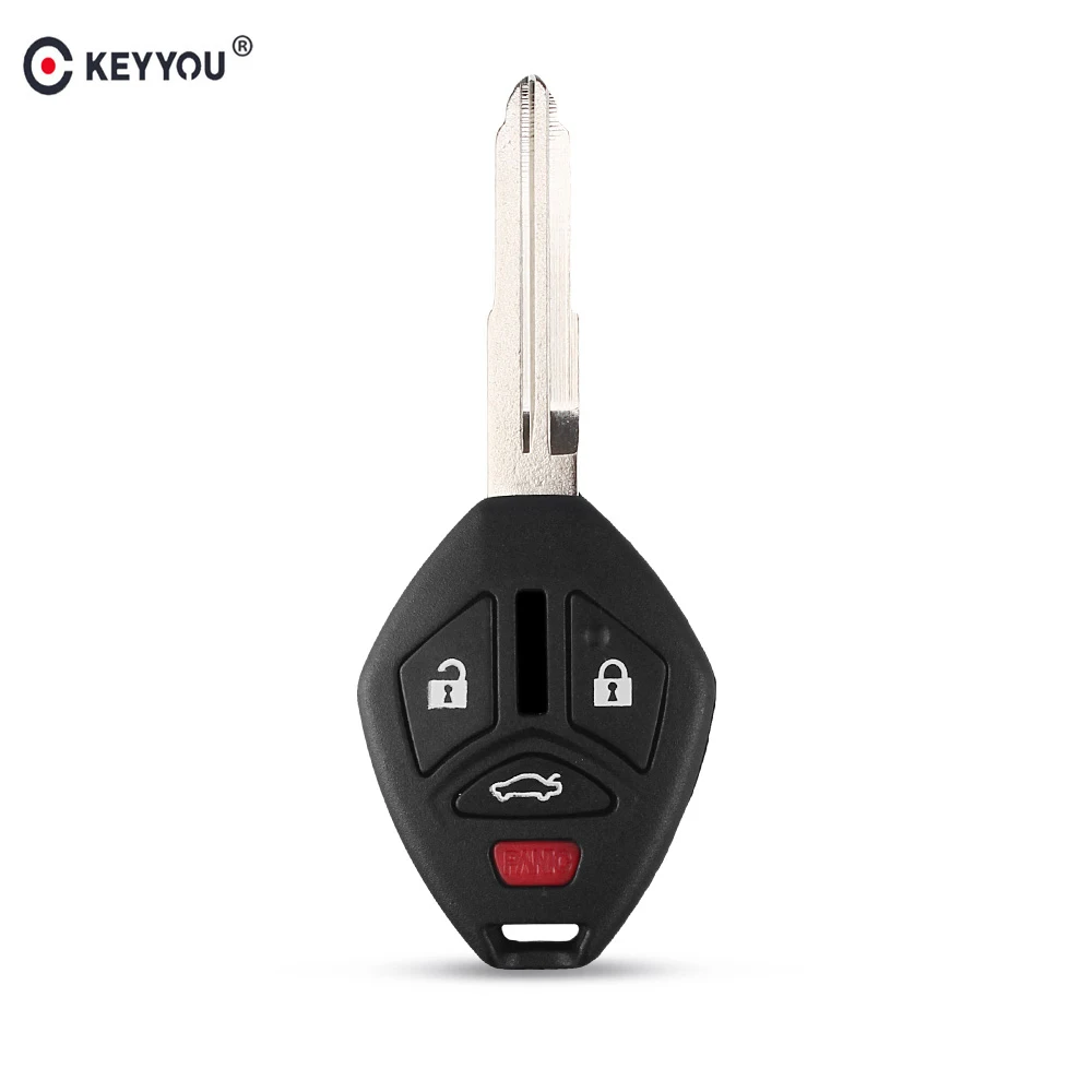 

KEYYOU Uncut Blade Key Shell Case 3 button Remote Fob For Mitsubishi Eclipse Galant Lancer Raider Endeavor Outlander 4 Buttons
