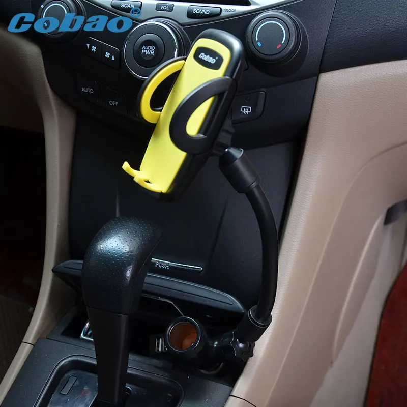 imágenes para Cobao universal dual usb cargador de coche soporte soporte para teléfono móvil soportes para iphone 5 6 plus galaxy s4 gps/soporte cargador soporte imágenes para Cobao universal dual usb cargador de coche soporte soporte para teléfono móvil soportes para iphone 5 6 plus galaxy s4 gps/soporte cargador soporte