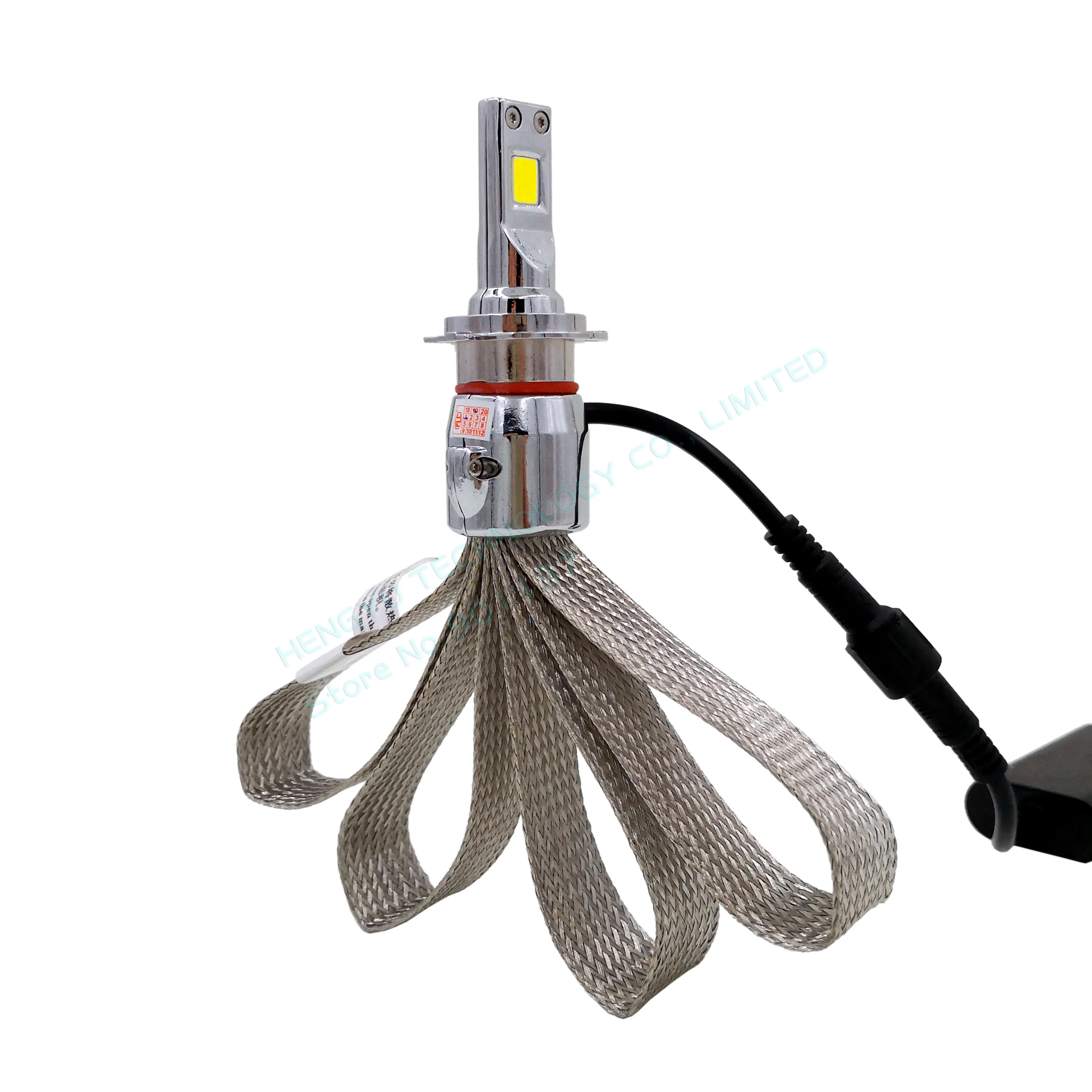 

H7 LED headlight car lights car headlight lamp bulb LED light 12V 2600LM 6000K 2PCS pure copper heat dissipation belt 360 rotate