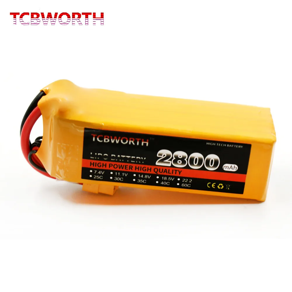 Литий-полимерный аккумулятор TCBWORTH 6S 22 2 в 2800 мАч 25C для радиоуправляемого
