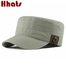 Хлопковая однотонная летняя бейсболка с солнцезащитным козырьком, Повседневная Бейсболка с плоским верхом, спортивная бейсболка на открытом воздухе, плоская кепка, однотонная мужская Военная Кепка, Кепка для водителя грузовика