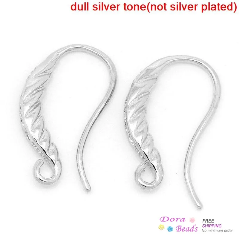 DoreenBeads Copper Earring Wire Hooks Rhinestone 5 Pairs