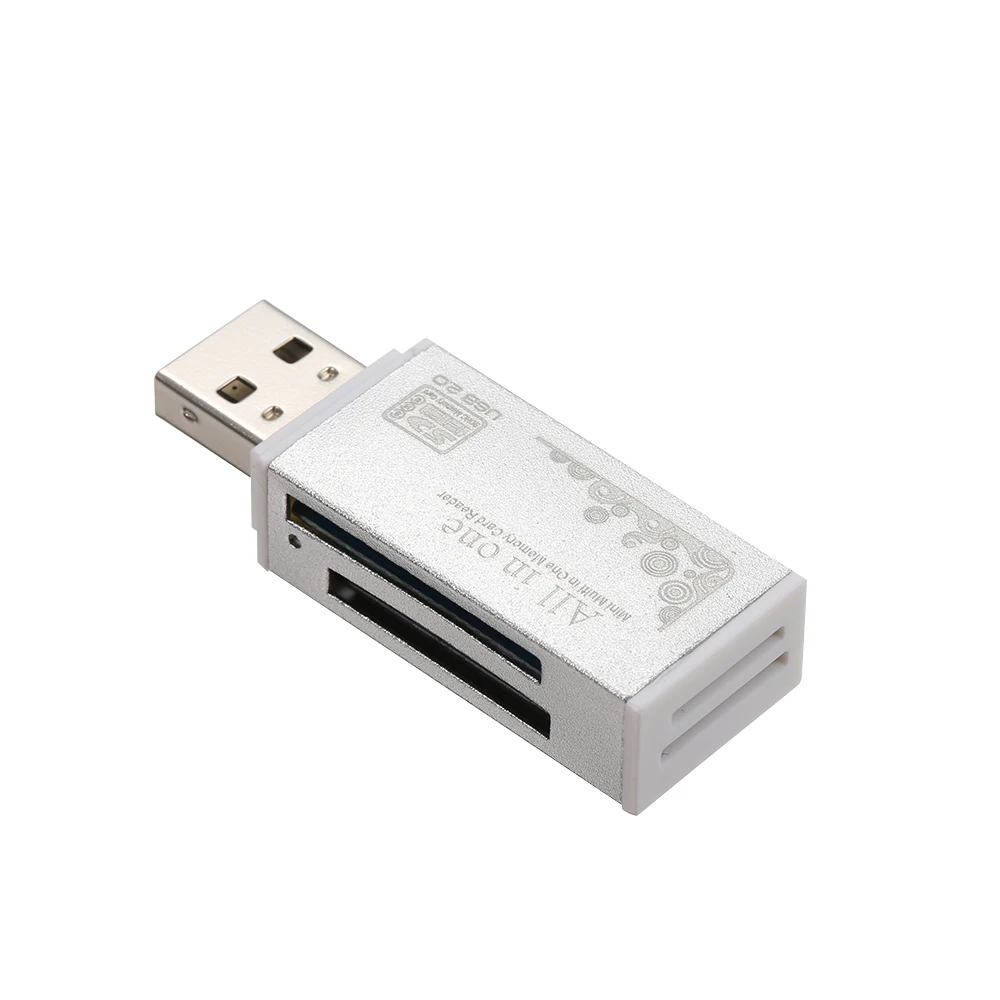 Все в одном Card Reader USB 2,0 USB Mini Портативный для SD/TF/MS micro (M2) USB2.0 карты читателей для компьютера ноутбука настольных ПК